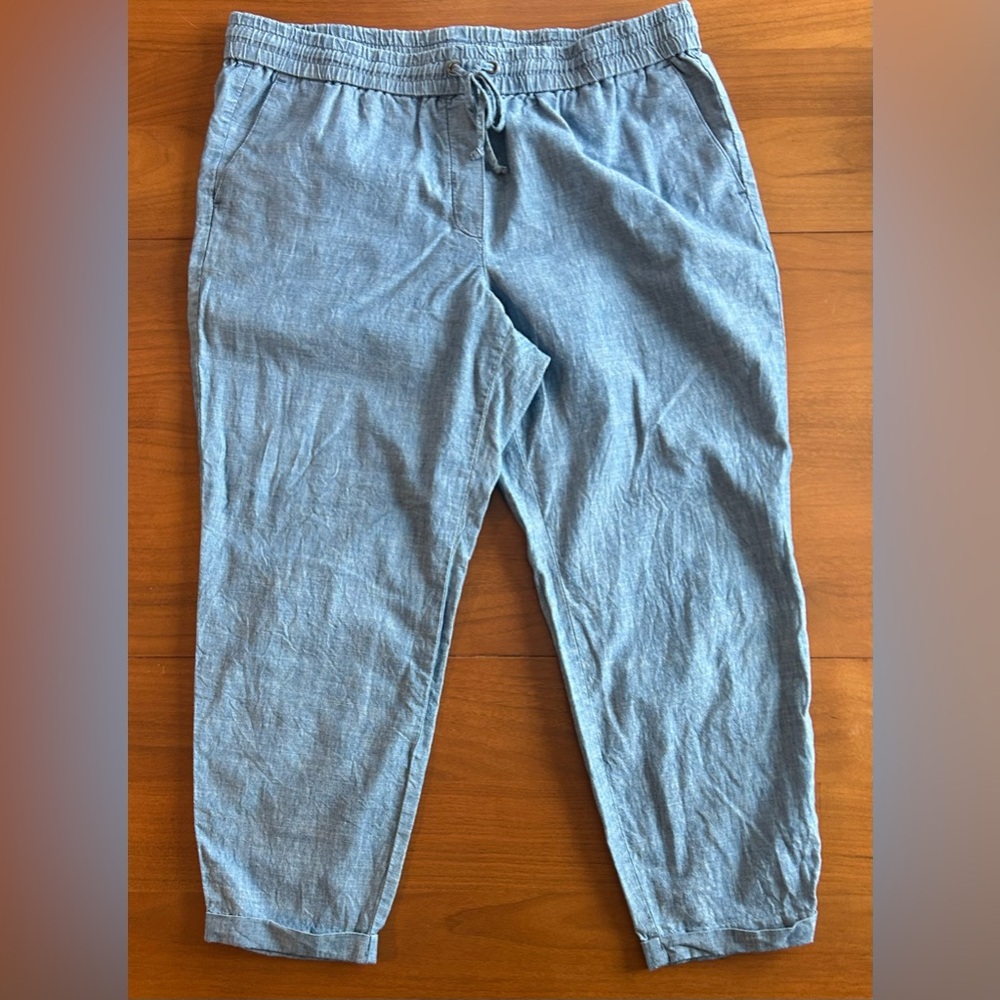 J. Crew Size 14 Cropped Linen Pants